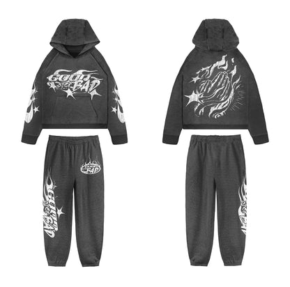 GOOD OVER BAD FLAMING HANDS SWEATSUIT